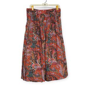 Vintage 80s Giorgio Saint Angelo Rayon Paisley Skirt Size 14